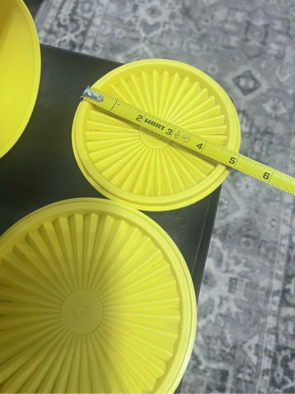 Vintage Tupperware Daffodil Yellow Servalier Canister 5-Piece Nesting Set w/Lids